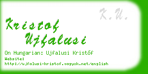 kristof ujfalusi business card